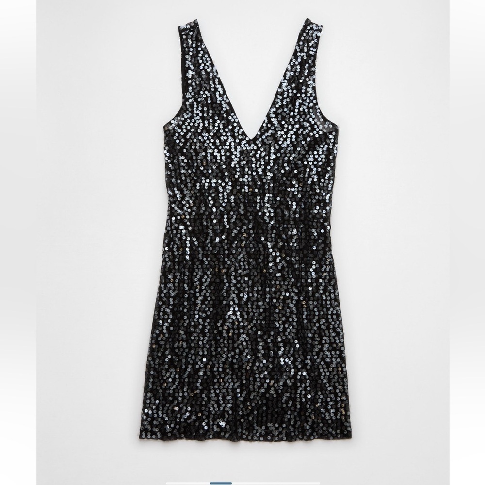 [AMERICAN EAGLE] NWT Sequin V-Neck Mini Slip Dress